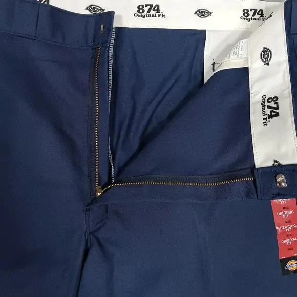 Dickies 874 Original Fit Work Pants Size 48 x 32 Blue NWT - Picture 5 of 10